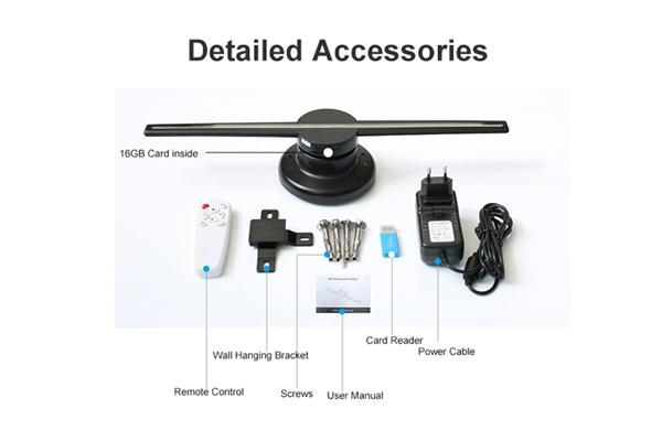 Proiettore Olografico 3d Led Fan Insegna Pubblicitaria Wifi